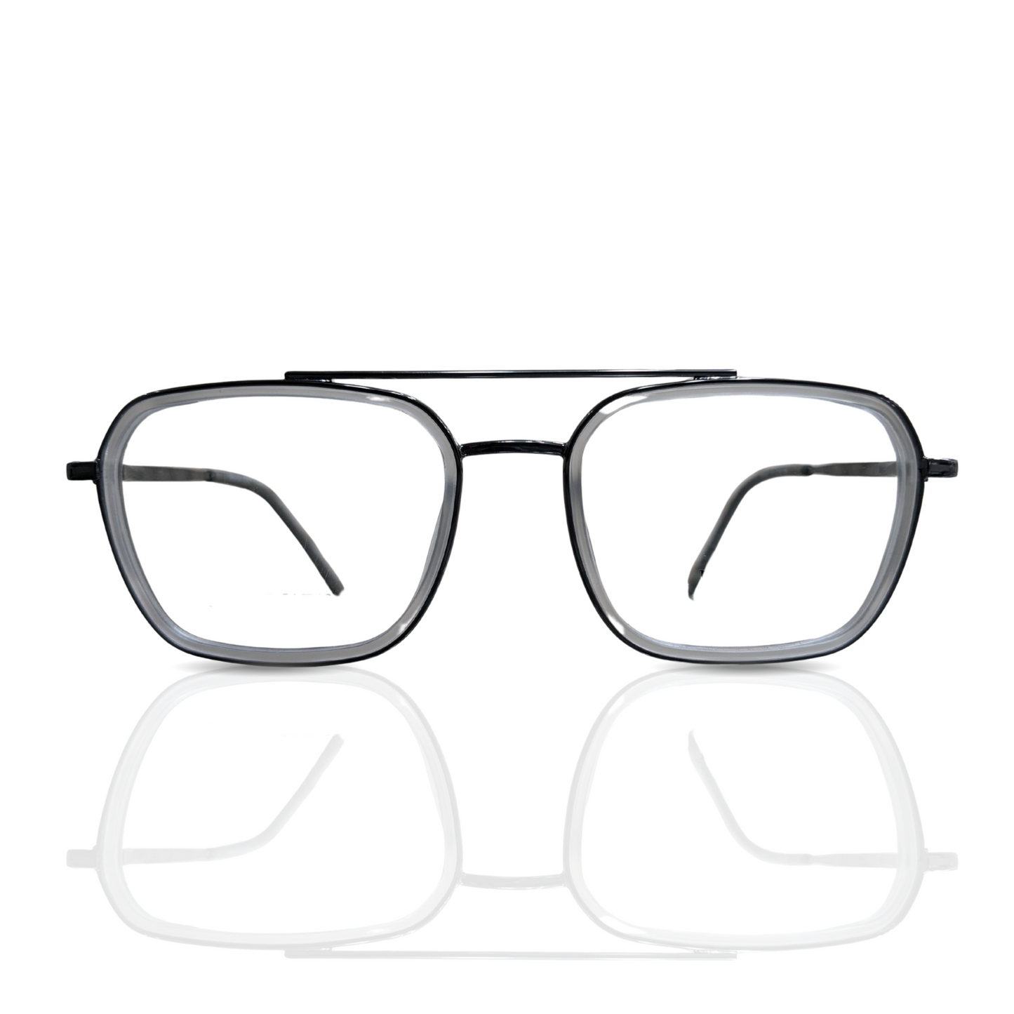 Classic Gunmetal Aviator Eyeglasses