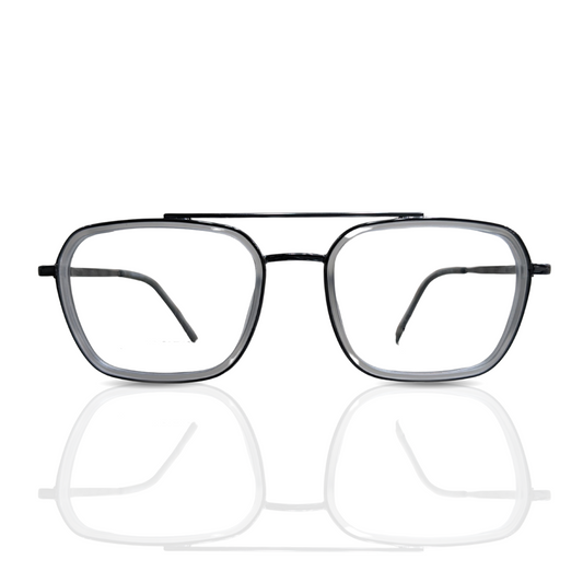 Classic Gunmetal Aviator Eyeglasses