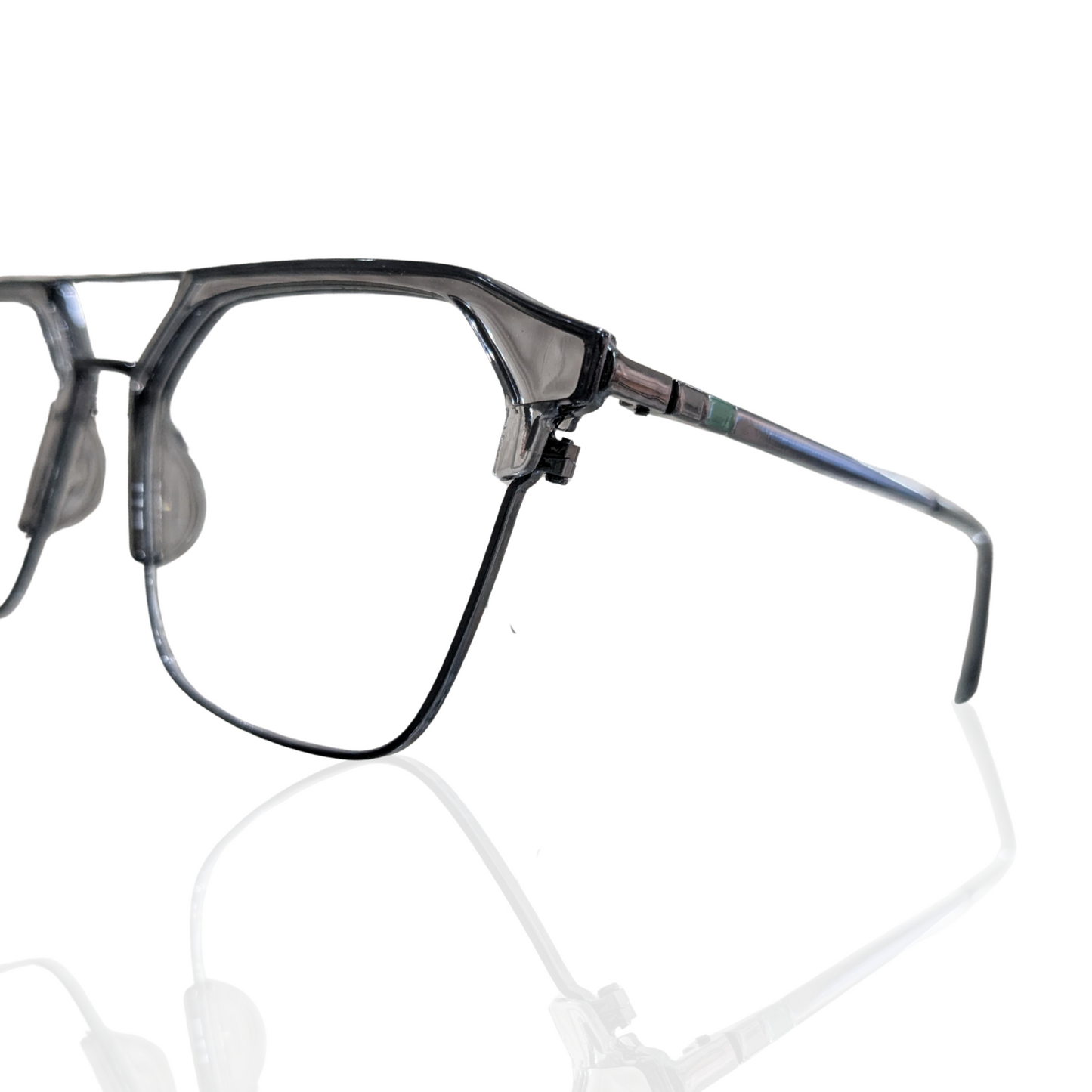 Classic Gunmetal Aviator Eyeglasses