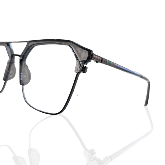 Classic Gunmetal Aviator Eyeglasses