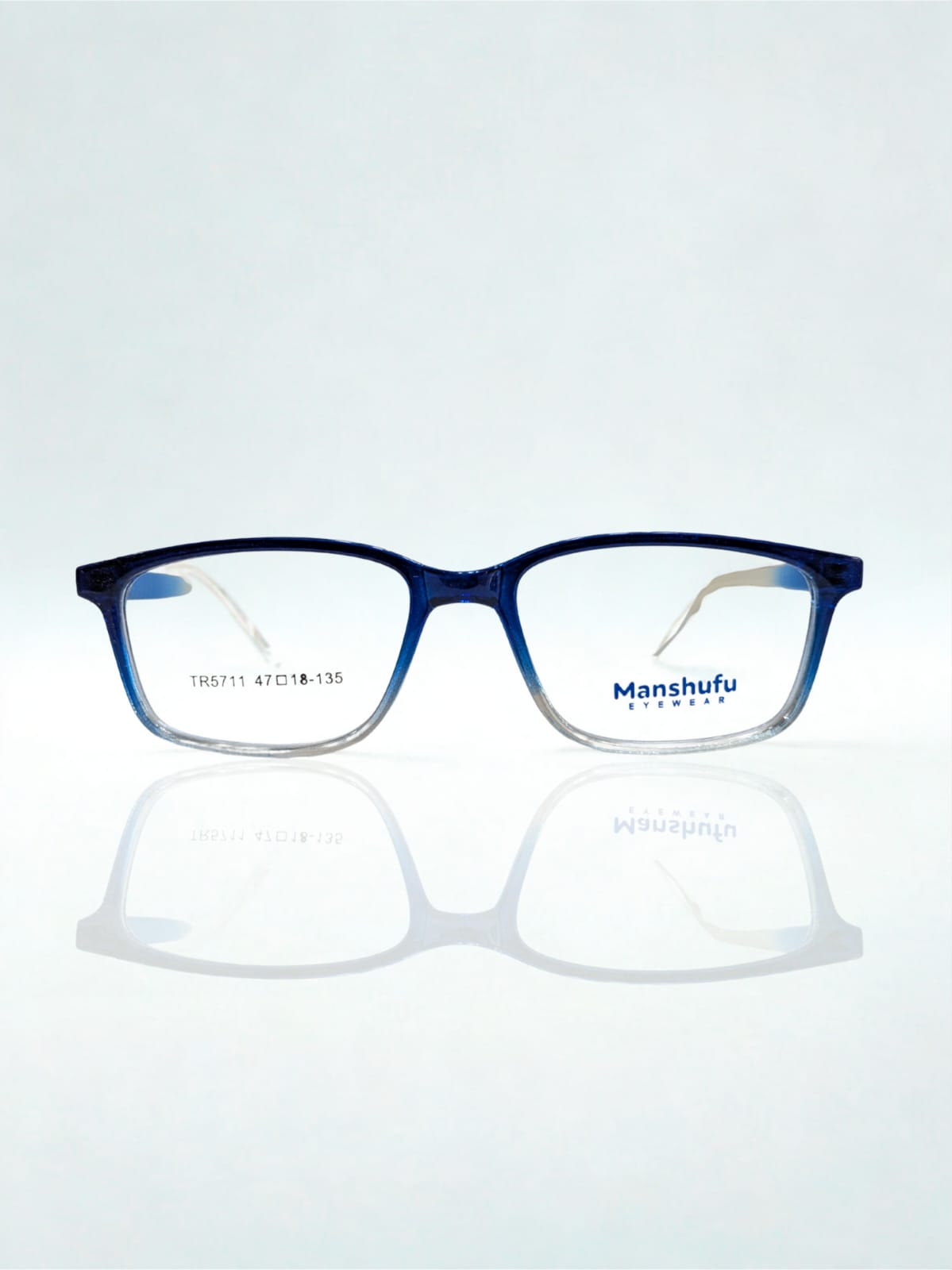Manshufu Blue and Clear Eyeglasses