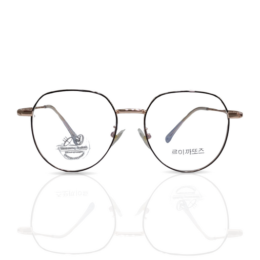 Vintage Rose Gold Thin-Rim Glasses