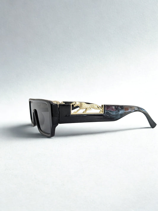Panther Edge – Black Rectangle Sunglasses